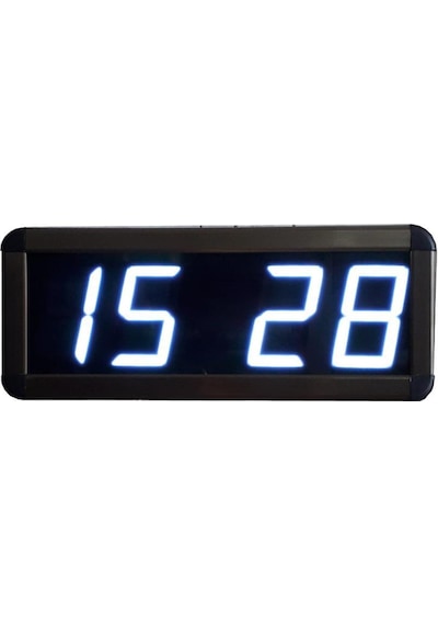Sanec Wifi Senkronize Dijital Led Duvar Ve Masa Saati Otomatik İnternet Saat Ayarlı, Beyaz Led, 15x37 Cm