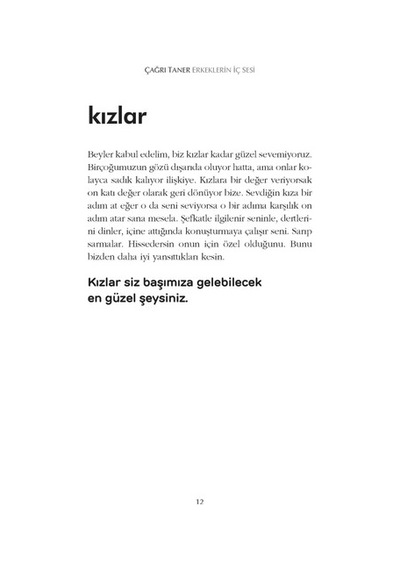 Erkeklerin İç Sesi - Çağrı Taner - Hayykitap