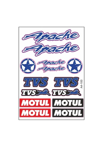 A4 Sticker 100 Tek Paket Çoklu Sticker Çok Renkli