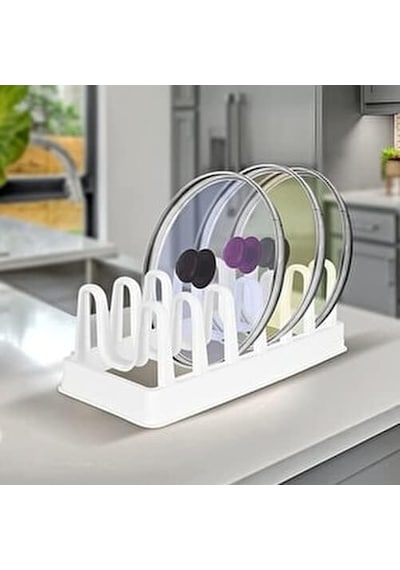 Ayrex Orret Home 7 Bölmeli Plastik Tencere Kapağı Düzenleyici,tezgah Üstü Tabak Düzenleyici Organizer,düzenleyic Diğer