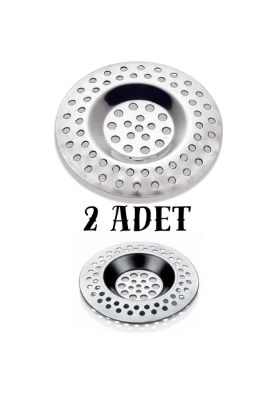 Seyyar Lavabo Süzgeci 7 Cm Paslanmaz Çelik 2 Adet Delikli Tıkanma Önleyici Belirtilmemiş Diğer