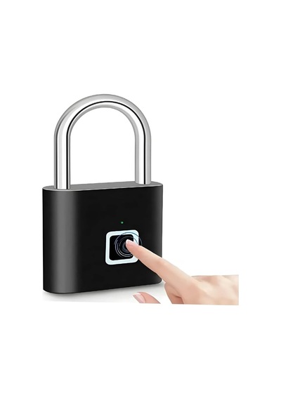 Akıllı Parmak İzi Kilit Şarjlı Asma Kilit Ip65 Su Geçirmez Anahtarsız Güvenlik Kilidi Mkmp-0057