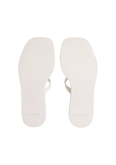 Kadın Ck Double Bar Slide Terlik - Ekru Turtle Dove
