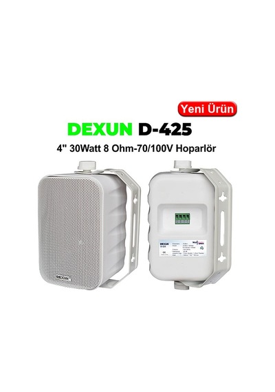 Dexun D-425t 4" 30w Trafolu Sütun Hoparlör Beyaz