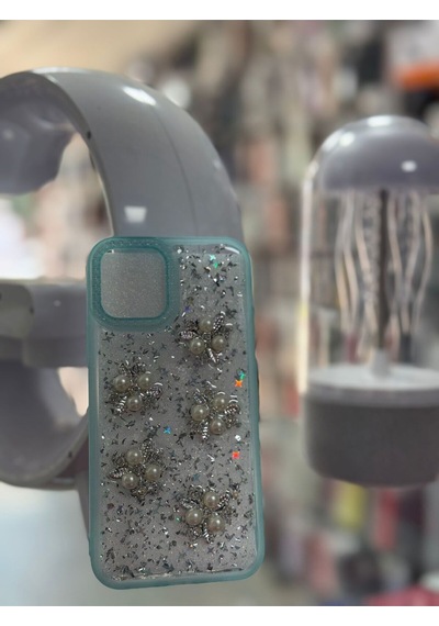Apple Uyumlu iPhone 12 Pro Uyumlu Prl Kılıf Simli Zore Işıltı Kılıf -