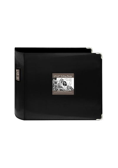 Pioneer T12jf-bk 30 Cm X 30,5 Cm Dikişli Suni Deri 3 Halkalı Cilt, Siyah