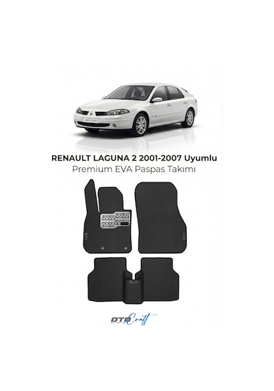 Renault Laguna 2 2001-2007 Araca Özel 3d Havuzlu Eva Paspas Tam Set 5 Parça