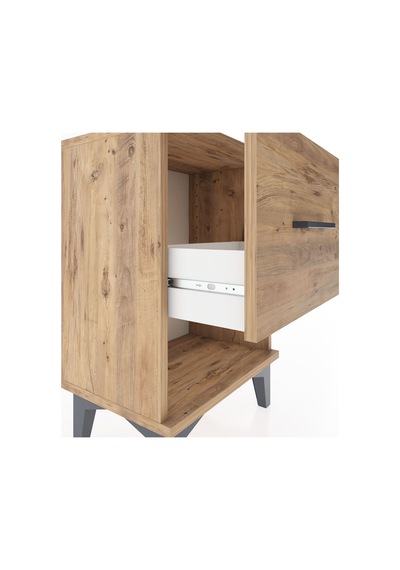 Arges Komodin Tek Çekmeceli 44x30x64 Çam-çam Çam