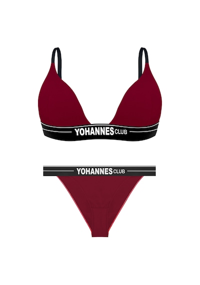 Yohannes Club, Kadın Pamuklu İç Çamaşırı Takımı, Renk Seçenekli, Üçgen Sütyen-kemerli Brazilian Külot Bordo Yohannes Club, Kadın Pamuklu İç Çamaşırı Takımı, Renk Seçenekli, Üçgen Sütyen-kemerli Brazilian Külot Bordo