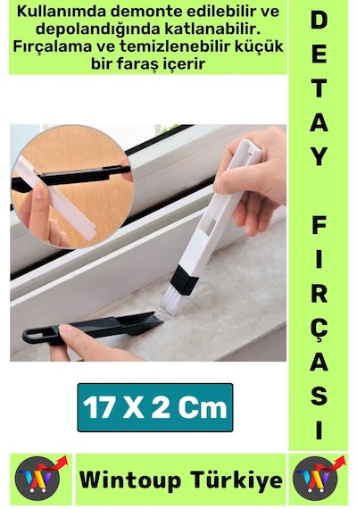 Ergonomik Elektronik Kapı Pencere Köşe Zor Nokta Çok Amaçlı Mini Detay Temizlik Fırçası Faraş 2 İn 1