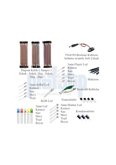 Arduino Başlangıç Seti Uno R3 ( Ch340 ) 107 Parça 344 Adet