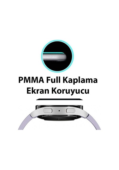 Polham Samsung Galaxy Uyumlu Watch 6 44mm Ful Kaplama Ultra Dayanıklı Akıllı Saat Koruyucu, Parmak İzi Bırakmaz