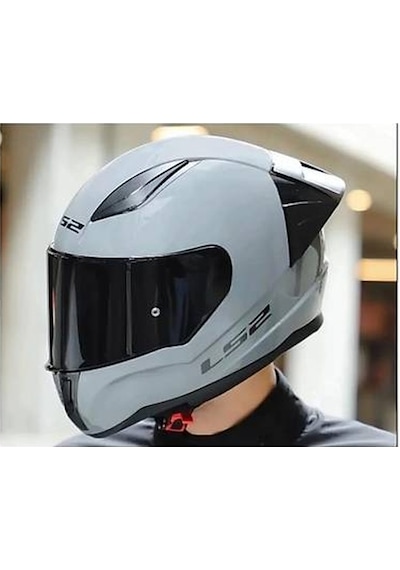 Ls2 Rapıd 2 Race Nardo Gri Fullface Motosiklet Kaskı Siyah Camlı Nardo Gri