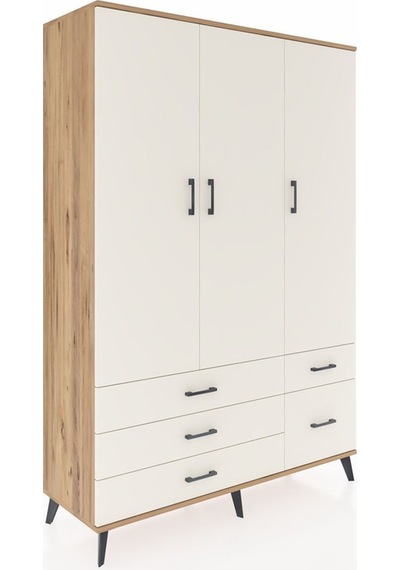 Hyperion Dolap 5 Raflı 5 Çekmeceli Tek Askılı 132x44x195 Çam-aytaşı/aytaşı Aytası/aytası Hyperion Dolap 5 Raflı 5 Çekmeceli Tek Askılı 132x44x195 Çam-aytaşı/aytaşı Aytası/aytası