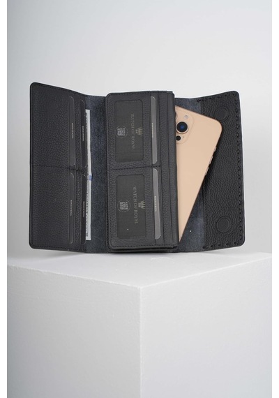 Valencia Flotter Black Telefon Cüzdanı Deri Çok Renkli