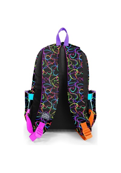 Coral High Kids Çok Renkli Kalp Desenli 3'lü Okul Çanta Seti Set0123670 - Kız