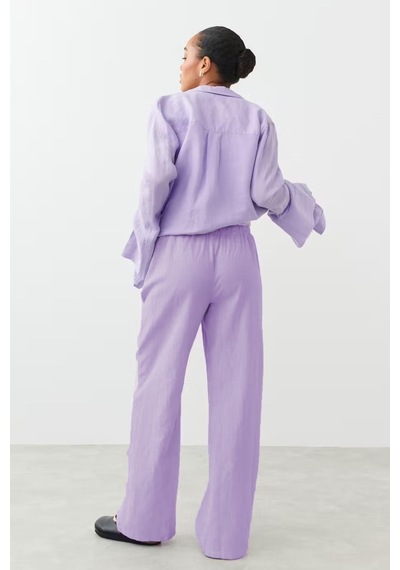 Madmext Lila Elastik Belli Bol Kesim Pantolon Mg2020-lila Lila