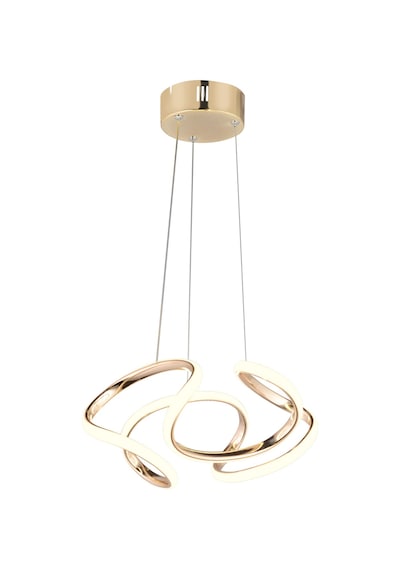 Ld 016 Topsuz Model Gold 3 Renkli Salon Ve Oturma Odası İçin İdeal Alüminyum Avize, 35x70 Gold