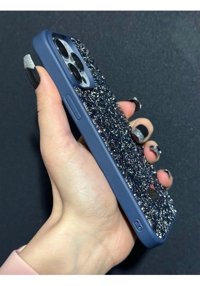Apple Uyumlu iPhone 11 Sw İnce Taşlı Elmas Işıltılı Telefon Kılıfı