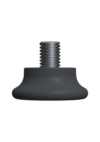 Cateksss M8x15 Düz Bingo Ayak, Pingo Ayak Çap:30 Mm Gri
