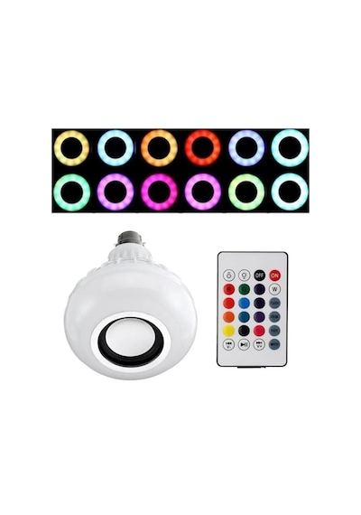 Ledx Al-spkr Kumandalı Bluetooth Hoparlör Ampul 500 Lümen Rgb Ledli E27 Lamba Diğer