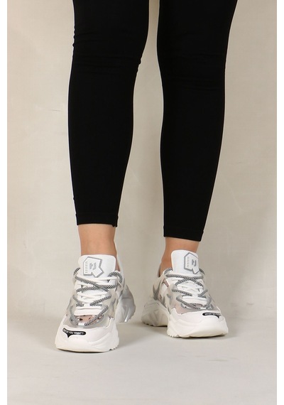 Hammer Jack Riga Z 101-21430-z Kadın Sneaker Spor Ayakkabı Beyaz - Gümüş