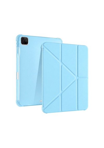 Apple  Uyumlu İpad Air 13 2024 Kılıf Kalemlikli Mars Tablet Kılıfı - Mavi