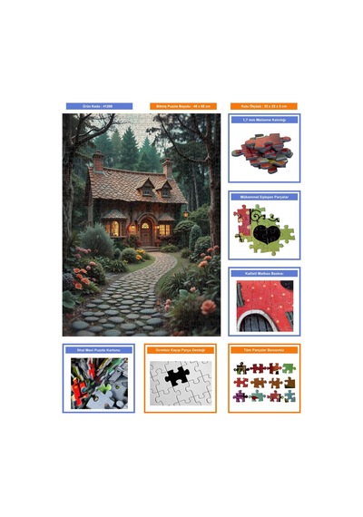 Nova Puzzle 1000 Parça Ağaçların Gölgesindeki Orman Evi Puzzle - 41206