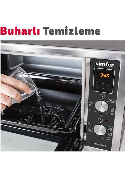 Simfer 4242 Beyaz 42 LT Turbo Fan Mini / Midi Fırın - 6 Fonksiyon,Yoğurt Yapma, Buz Çözme & İç Aydınlatma
