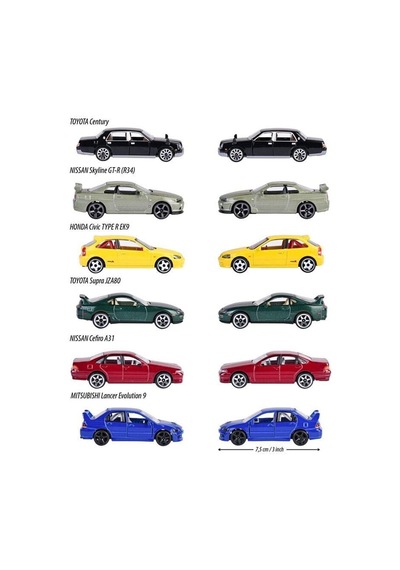 8502100000 ''jdm Legends Premium Cars, 6-asst.freewheel, Die-cast Diğer