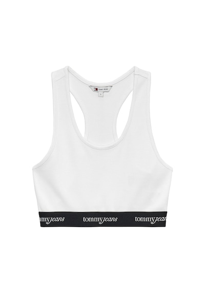 Tommy Hilfiger Tjm Kadın Beyaz Crop Tape Bra Top-13043 Beyaz