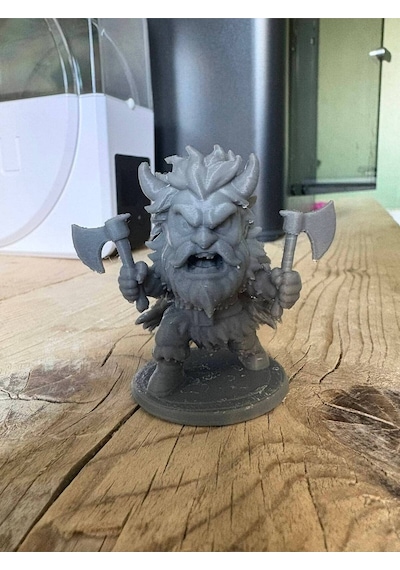 Viking Berserker Savaşçı Heykeli - Dekoratif Mini Figür Biblo - Masaüstü Aksesuarı