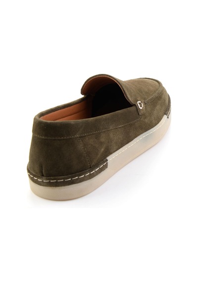 Haki Hakiki Deri Erkek Loafer Ayakkabı E01396022402 Haki