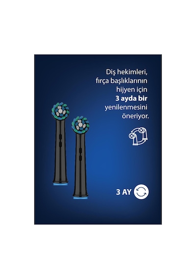 Wohler Değiştirilebilir Başlıklı Şarj Edilebilir Elektrikli Diş Fırçası - Siyah Şarjlı