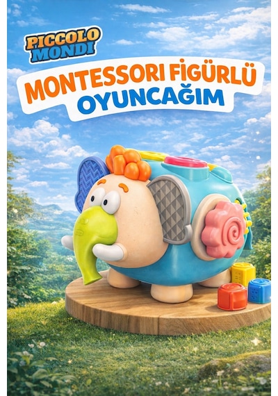 Montessori Figürlü Eğitici Duyu Oyuncağı 4+ Ay