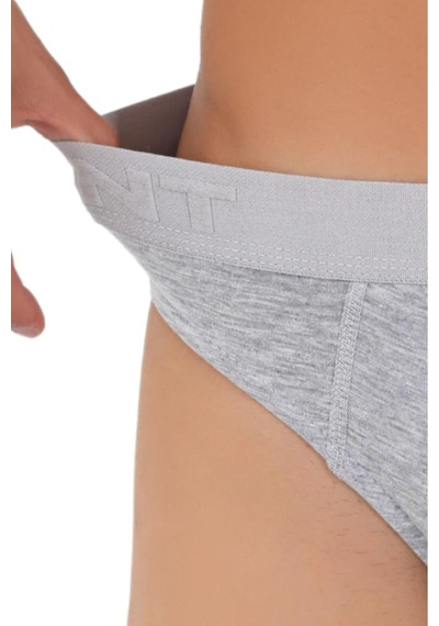 Cnt Erkek Slip Külot Boxer Bel Likralı 6'lı Premium Kutuda Gri Gri