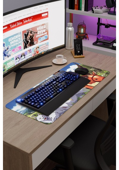 Mononoke Hime Anime V2 - 70x30 Xl Gaming Kauçuk Kaymaz Taban Mouse Pad Fare Altlığı