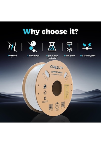 Creality Pla Filament Hyper 3d Yazıcı Filamenti 1,75 Mm 12 Kg: Yüksek Hızlı Pla 30-600 Mm/s, Boyutsal Doğruluk +/- 0,02 Mm, Çoğu 3d Yazıcı İçin, 12 Beyaz Pla Creality Pla Filament Hyper 3d Yazıcı Filamenti 1,75 Mm 12 Kg: Yüksek Hızlı Pla 30-600 Mm/s, Boyutsal Doğruluk +/- 0,02 Mm, Çoğu 3d Yazıcı İçin, 12 Beyaz Pla