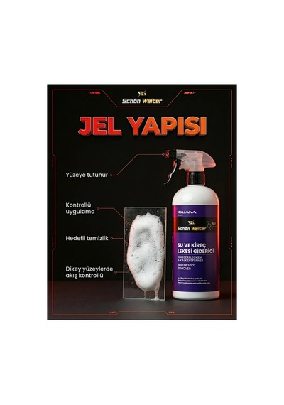 Araç Oto Su Ve Kireç Lekesi Giderici Jel 500ml Iguana