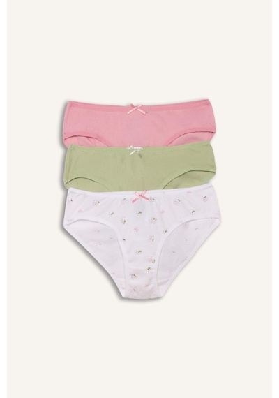 Defacto Çiçekli Penye 3lü Slip Külot Kız Çocuk H0180a826spwt34 Beyaz-wt34 Defacto Çiçekli Penye 3lü Slip Külot Kız Çocuk H0180a826spwt34 Beyaz-wt34