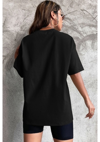 Unisex Gumball Baskılı T-shirt Siyah