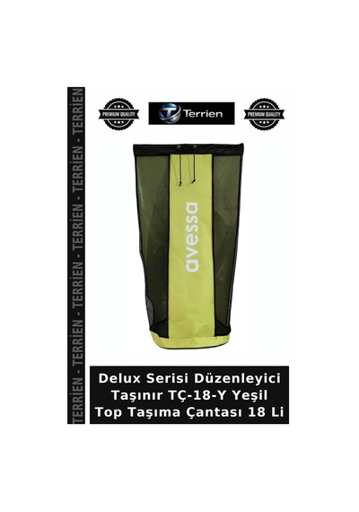 Delux Serisi Düzenleyici Taşınır Tç-18-y Yeşil Top Taşıma Çantası 18 Li