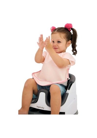 Kısa Kollu Su Geçirmez Bebek Mama, Oyun Ve Aktivite Önlüğü Pembe
