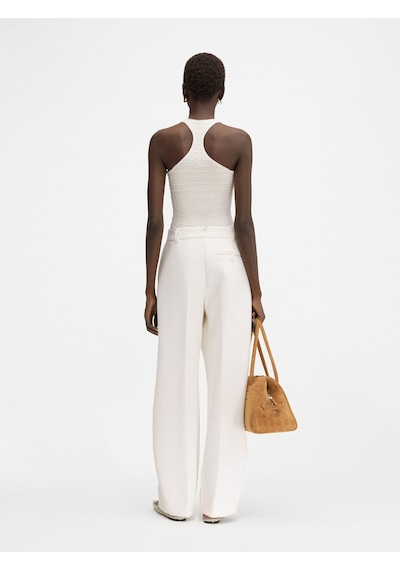 Jacquemus Şık Racerback Tank Top Crocodile Desenli Sevgili Kıyafeti, Fitted Kesim Beyaz Kapalı