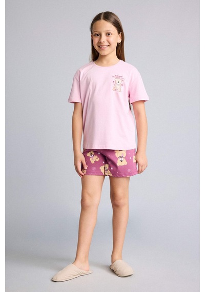 Defacto Kpop - Demon Hunters Relax Fıt 2li Pembe Pijama Takımı Kız Çocuk H8497a826smpn171 Pembe-pn171