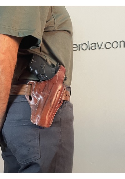 Erolav Cz Uyumlu Kilitli Tam Kelebek Dış Taşıma Taba Deri Silah Kılıfı Taba