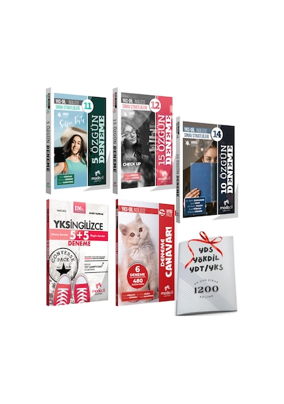 Yks Ydt Yksdil Modadil 46 Deneme Seti Toplam 5 Kitap Kapsamlı Deneme Seti 5li Set 1200 Kelime Hediye