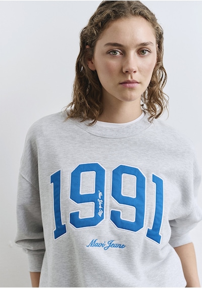 Mavi - 1991 Baskılı Gri Sweatshirt 1s10361-87033 Gri