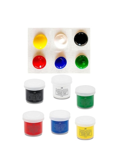 Parmak Boyası 6 Renk 25 Ml 1 Paket 6 Lı Parmak Boya Anasınıfı Okul Öncesi Kreş Etkinlik