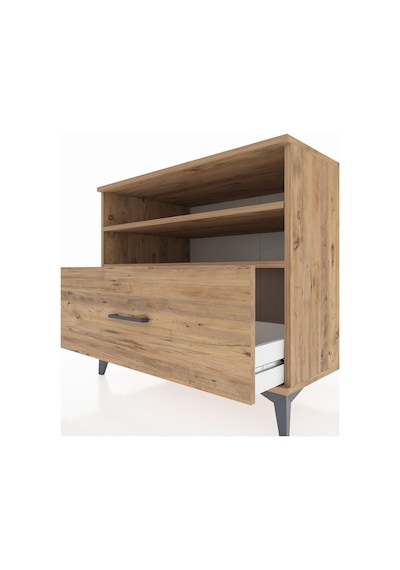 Kronos Şifonyer 2 Raflı Tek Çekmeceli 88x59x80 Çam-çam Çam